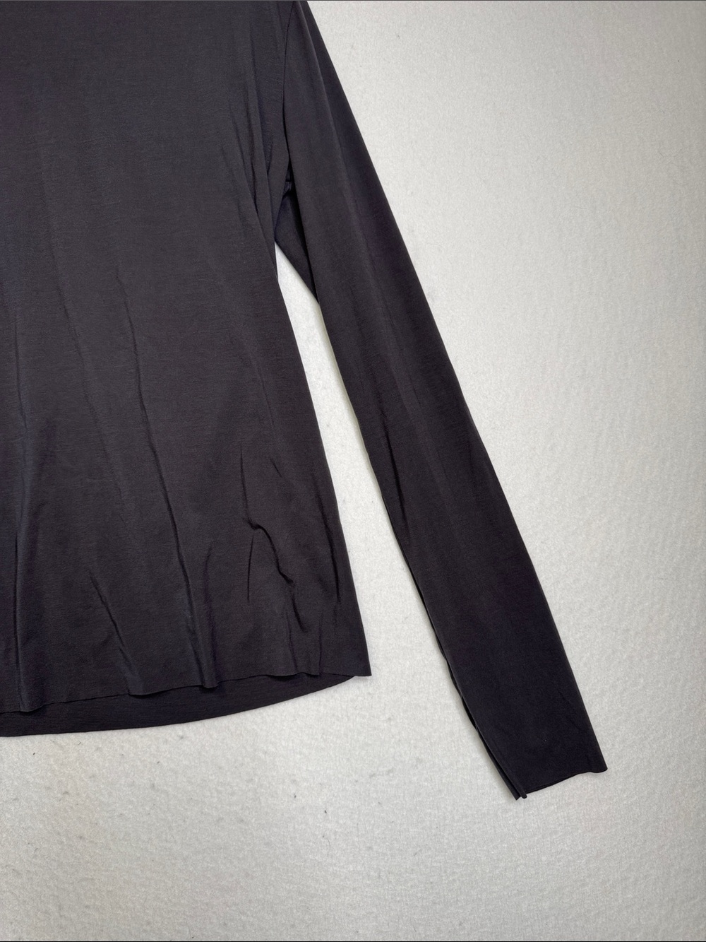 Wolford Pure Top Long Sleeve in Charcoal Grey, L - Picture 3 of 6